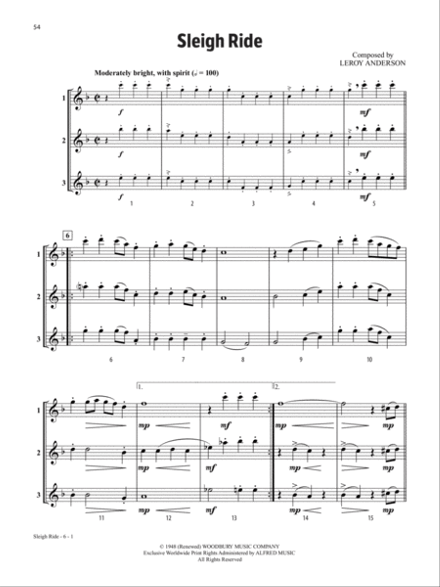 Solos, Duets & Trios for Winds -- Holiday Favorites Small Ensemble scores gallery preview page 4