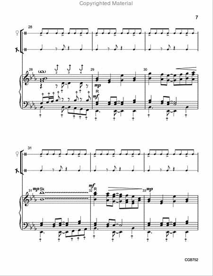 A Caribbean Christmas Handbell Choir scores gallery preview page 7