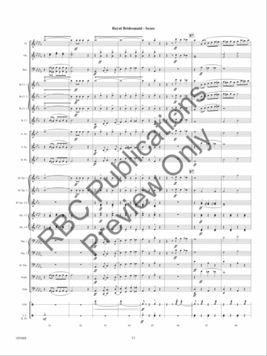 Royal Bridesmaids Concert Band scores gallery preview page 13
