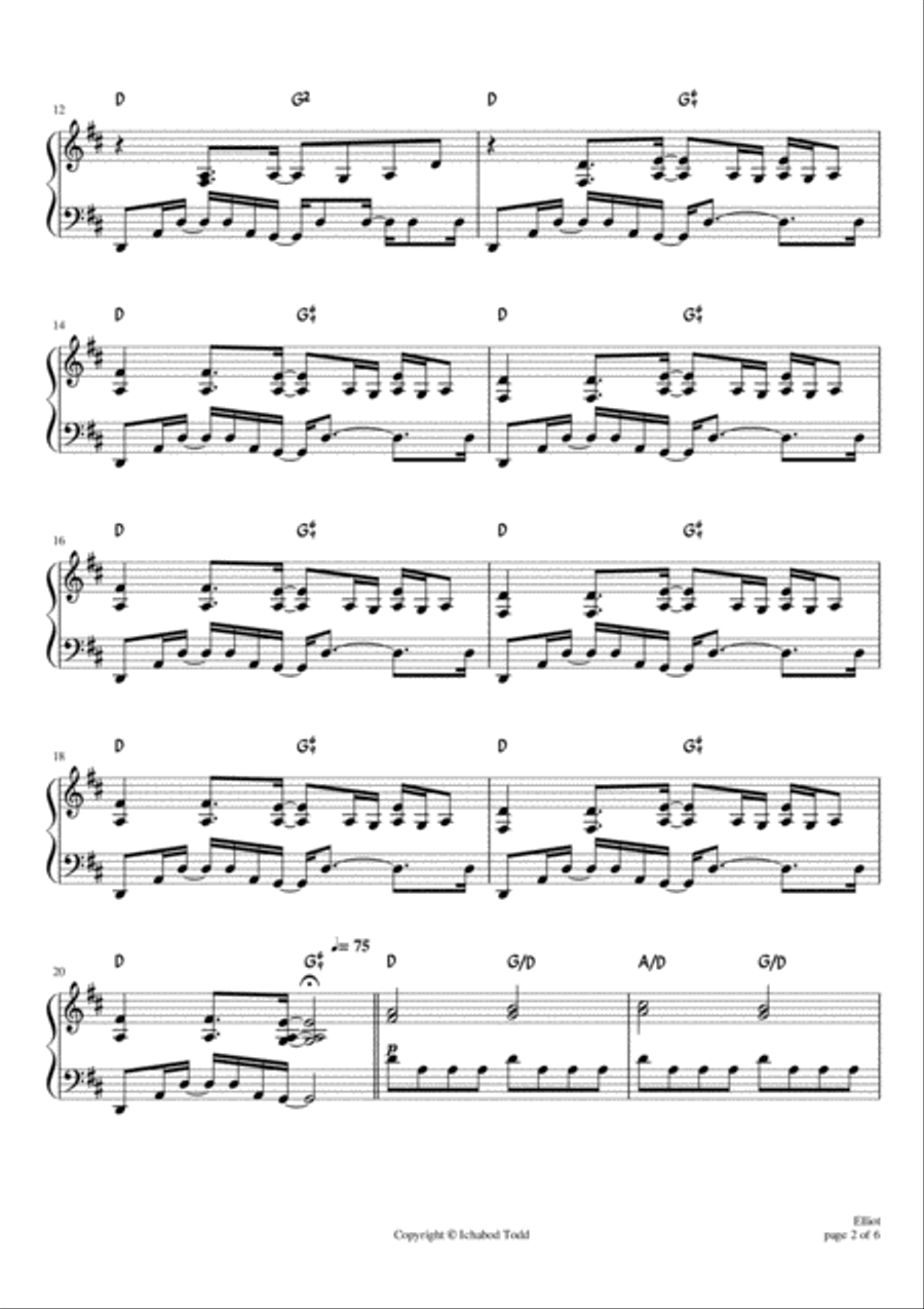 Elliot Piano Solo scores gallery preview page 2