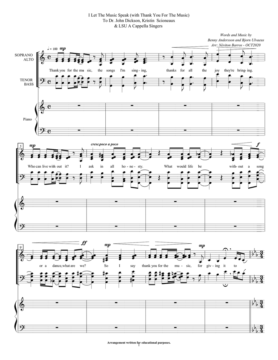 I Let The Music Speak I Let The Music Speak Divisi scores gallery preview page 2