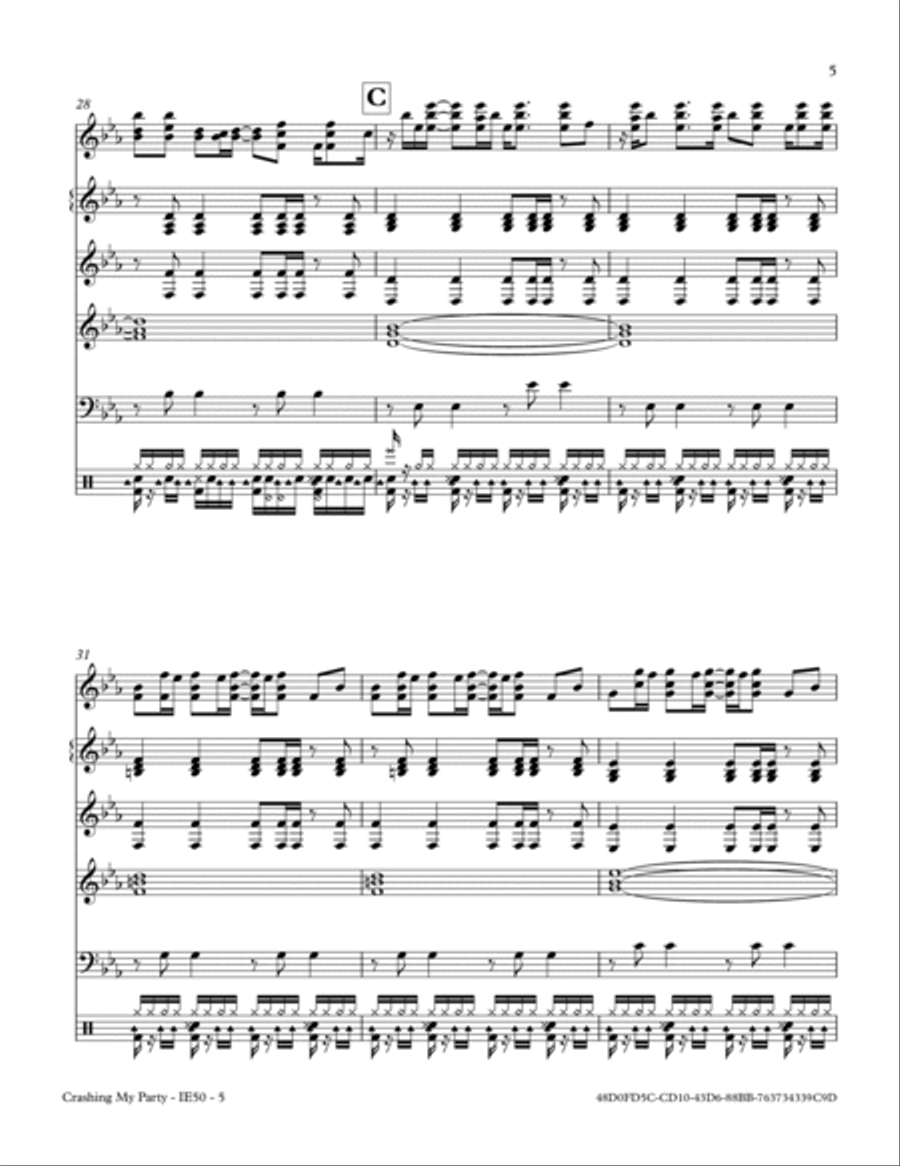 Crashing My Party Small Ensemble scores gallery preview page 5