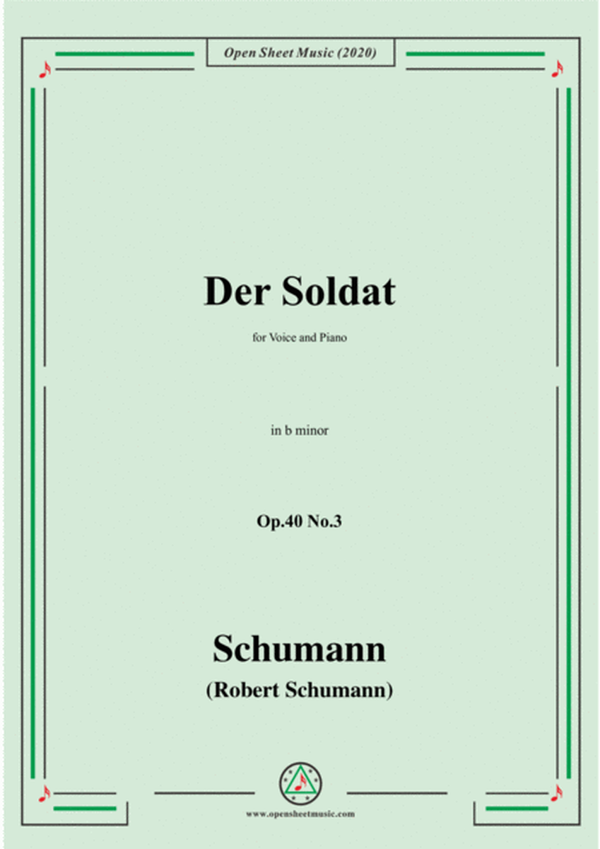 Schumann-Der Soldat Op.40 No.3,in b minor