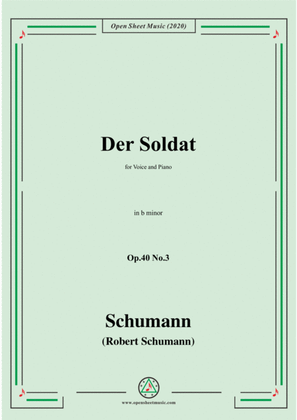 Book cover for Schumann-Der Soldat Op.40 No.3,in b minor