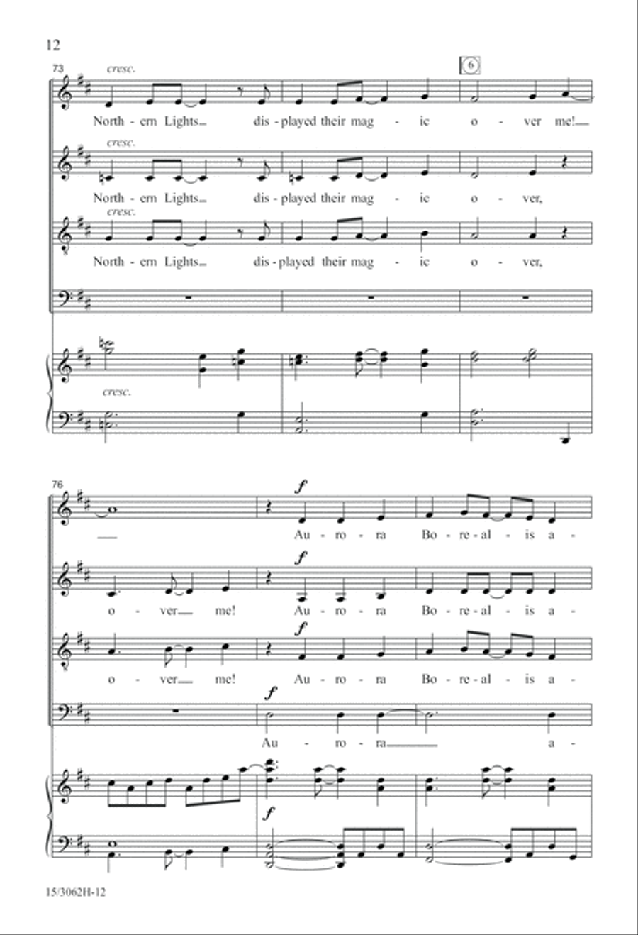 Aurora Borealis 4-Part scores gallery preview page 13