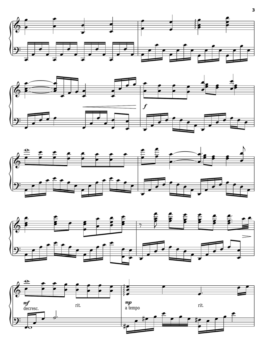 The Giving Piano Solo scores gallery preview page 3