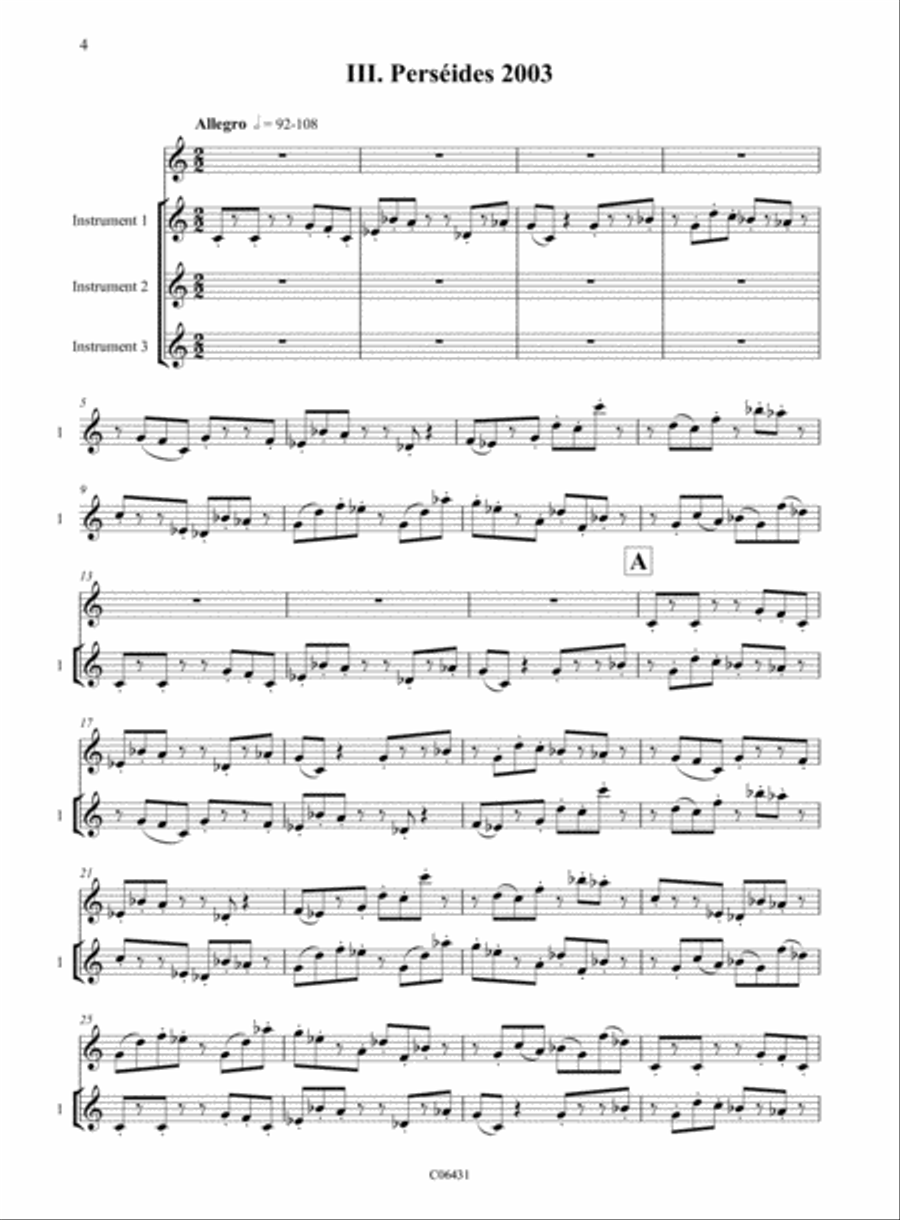 Perseides Recorder scores gallery preview page 2