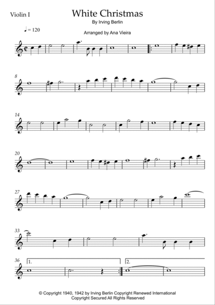 White Christmas String Quartet scores gallery preview page 3