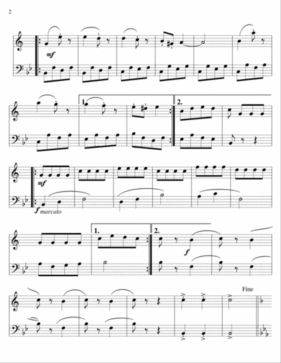 March Militaire-Brass Duet 1 Brass Duet scores gallery preview page 2