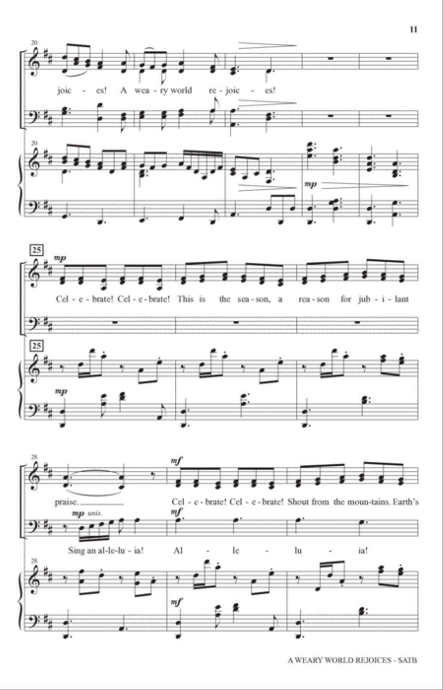 A Weary World Rejoices (A Chamber Cantata For Christmas) 4-Part scores gallery preview page 8
