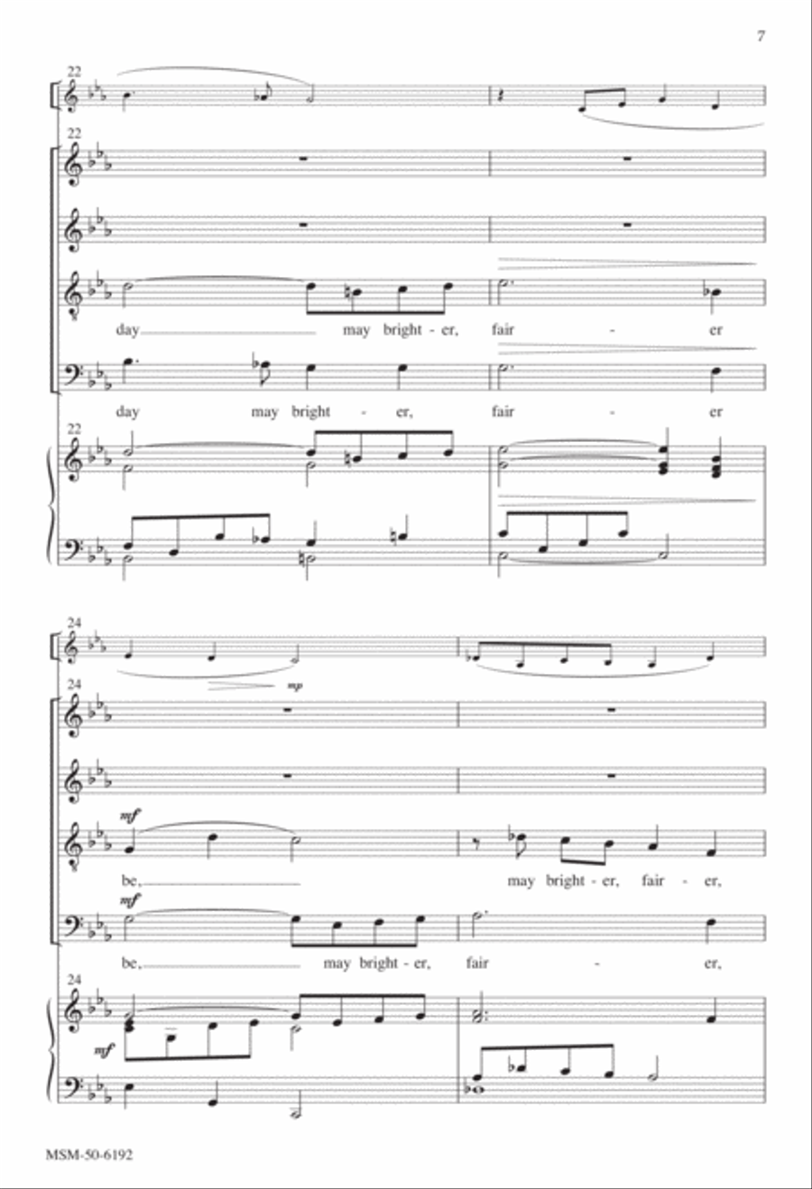 O Love That Will Not Let Me Go 4-Part scores gallery preview page 6