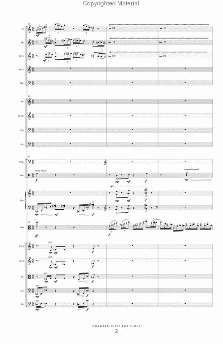 Chamber Suite for Viola & Orchestra Chamber Suite for Viola & Orchestra Full Orchestra scores gallery preview page 3