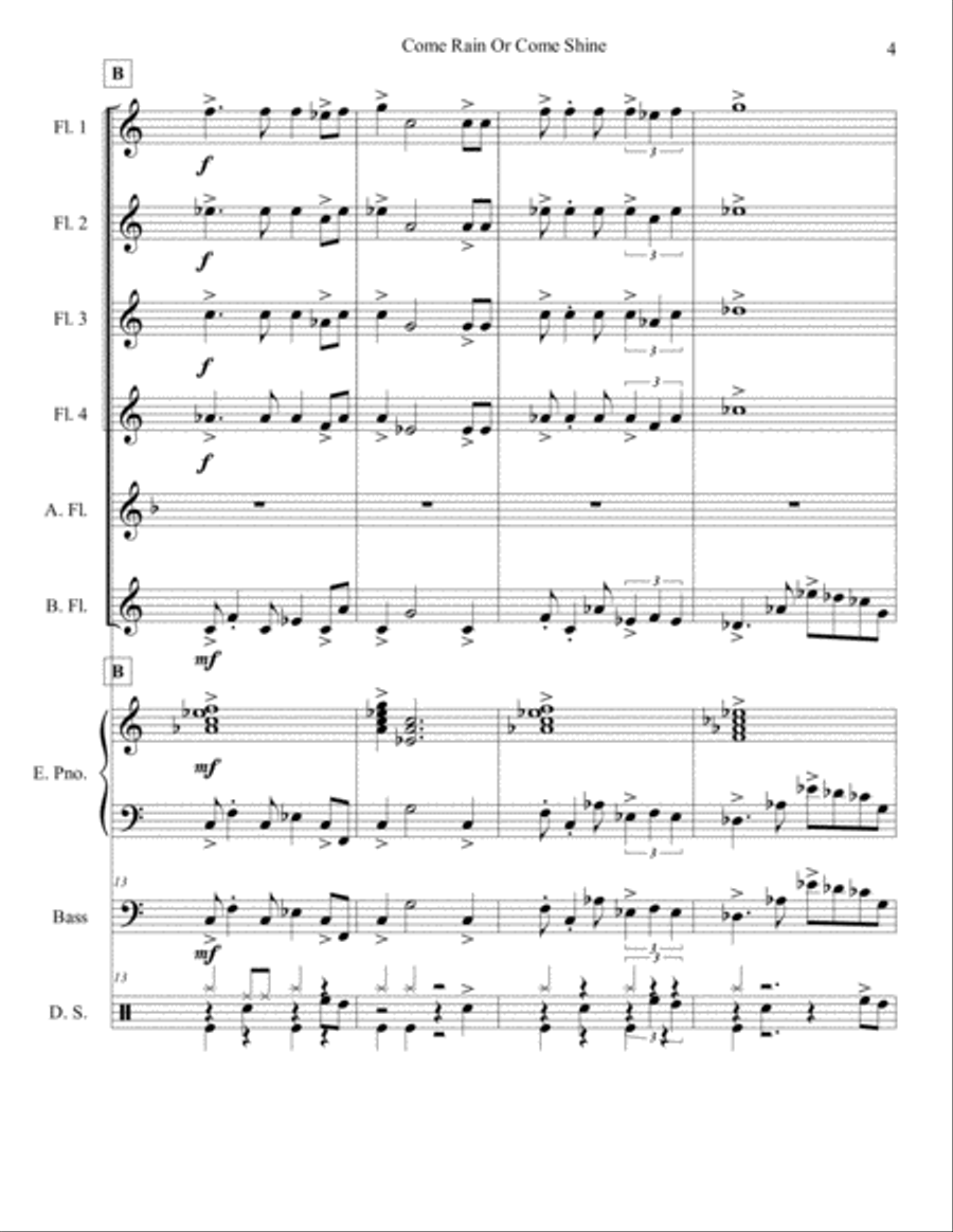 Come Rain Or Come Shine Woodwind Ensemble scores gallery preview page 4