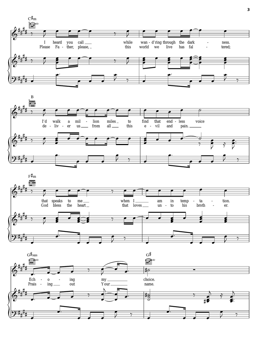 Try Jah Love Try Jah Love Acoustic Guitar scores gallery preview page 3