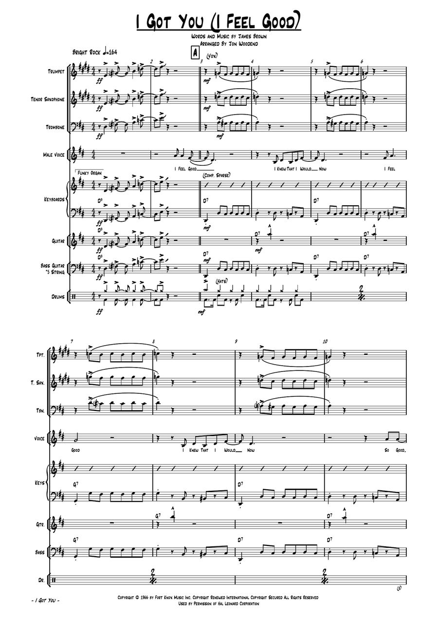 I Got You (I Feel Good) I Got You (I Feel Good) Jazz Ensemble scores gallery preview page 6