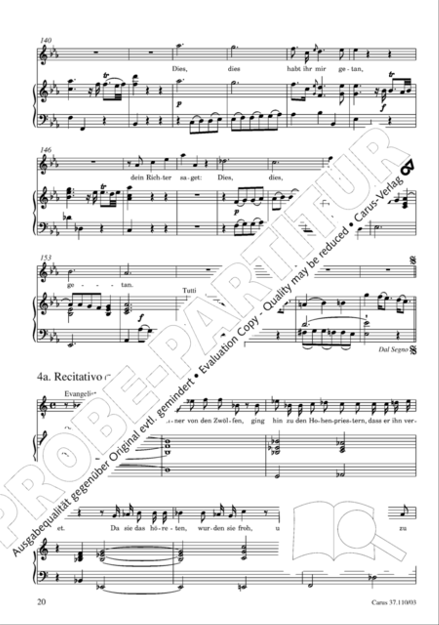 Markuspassion. Werkausgabe Reihe 1, Bd. 7 (Homilius) 4-Part scores gallery preview page 27