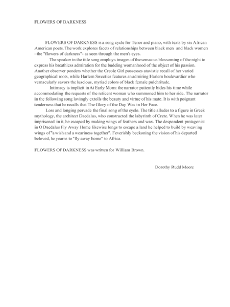 [Moore] Flowers of Darkness Tenor Voice scores gallery preview page 4