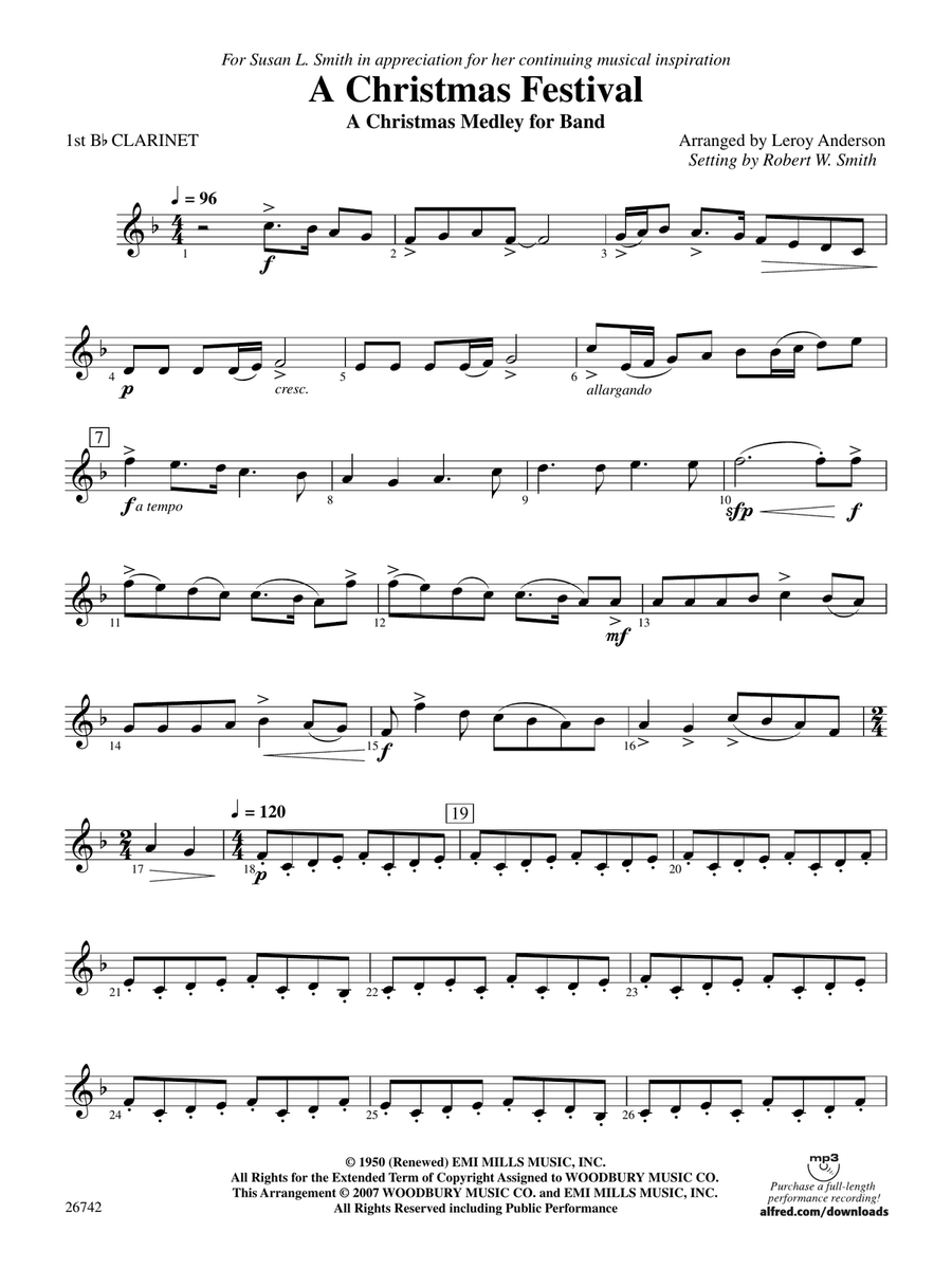 A Christmas Festival: 1st B-flat Clarinet