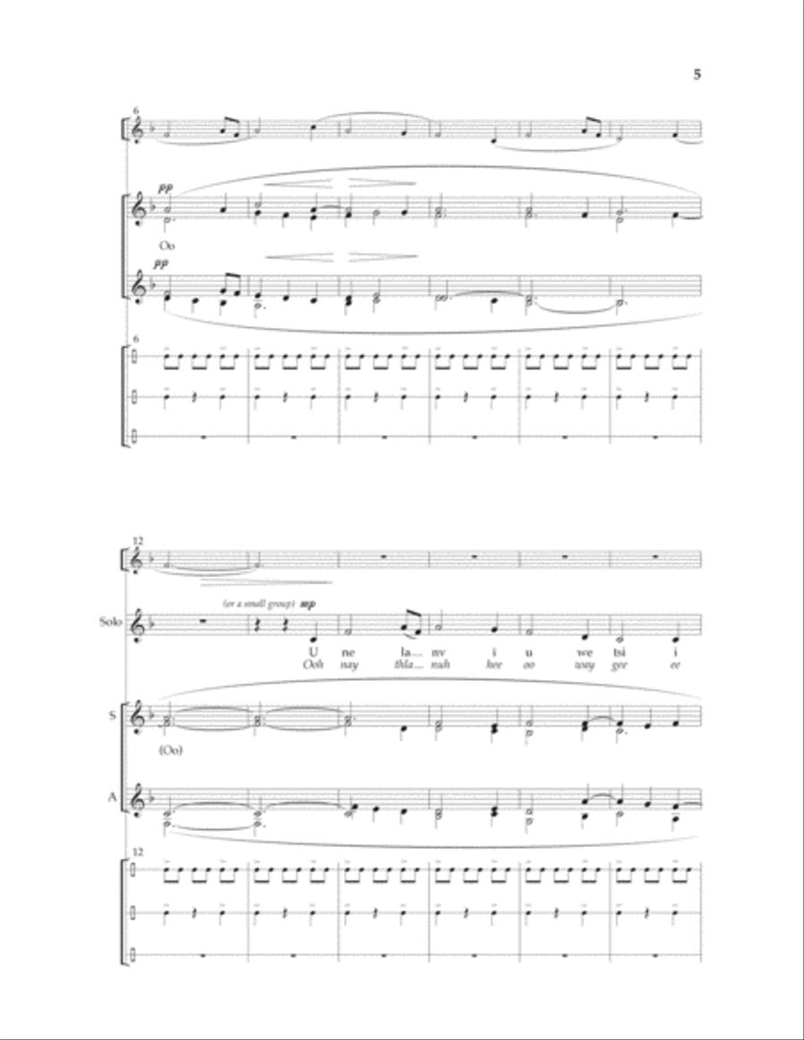 In Peace They Will Live (A Cherokee Hymn) SSAA scores gallery preview page 2