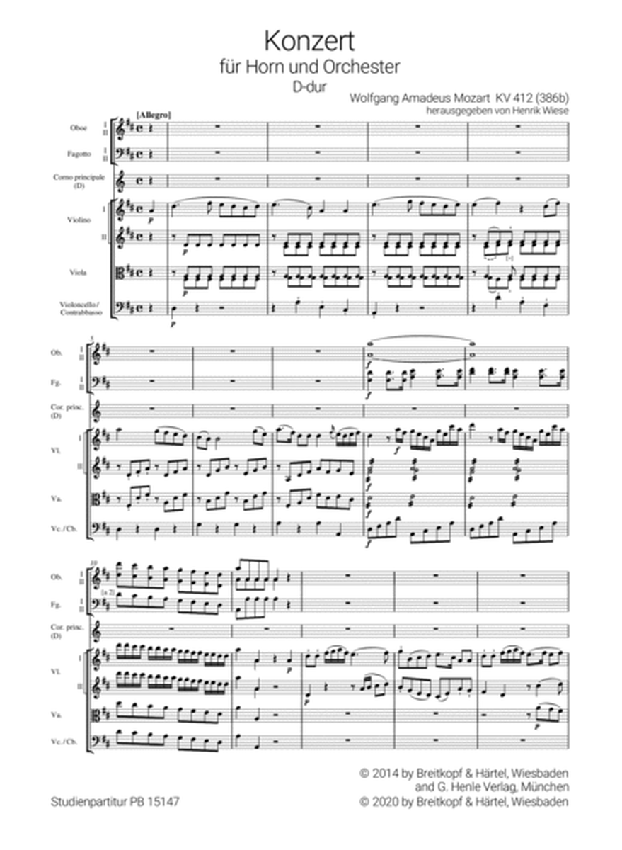 Horn Concerto [No. 4] in E flat major K. 495