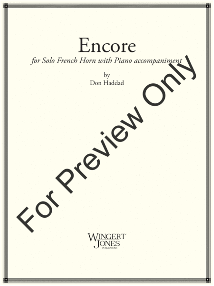 Encore Encore Horn scores gallery preview page 2