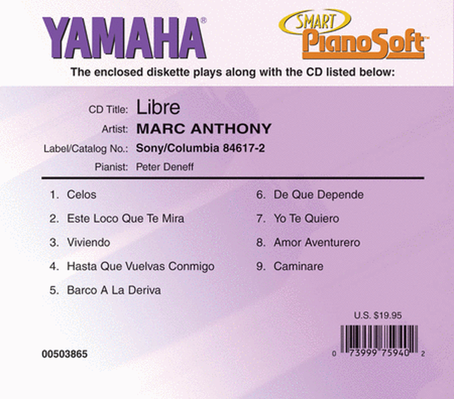 Marc Anthony - Libre - Piano Software