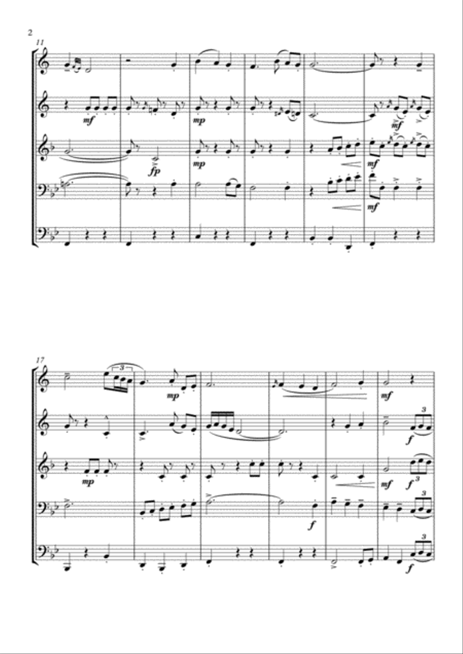 How Much Is That Doggie In The Window Brass Ensemble scores gallery preview page 3