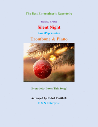 Book cover for Piano Background for "Silent Night"-Trombone and Piano