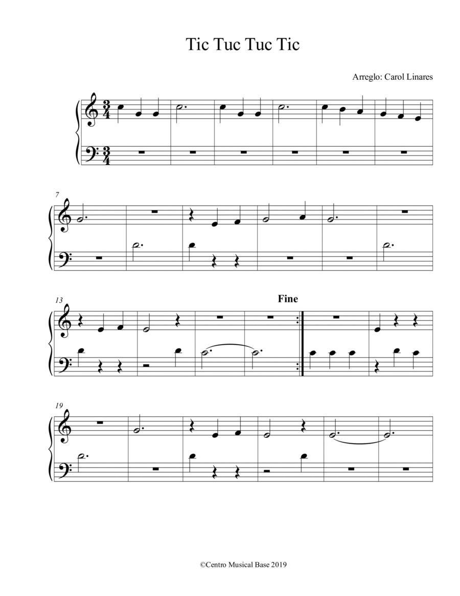 Tic Tuc Tuc Tic Piano Method scores gallery preview page 1