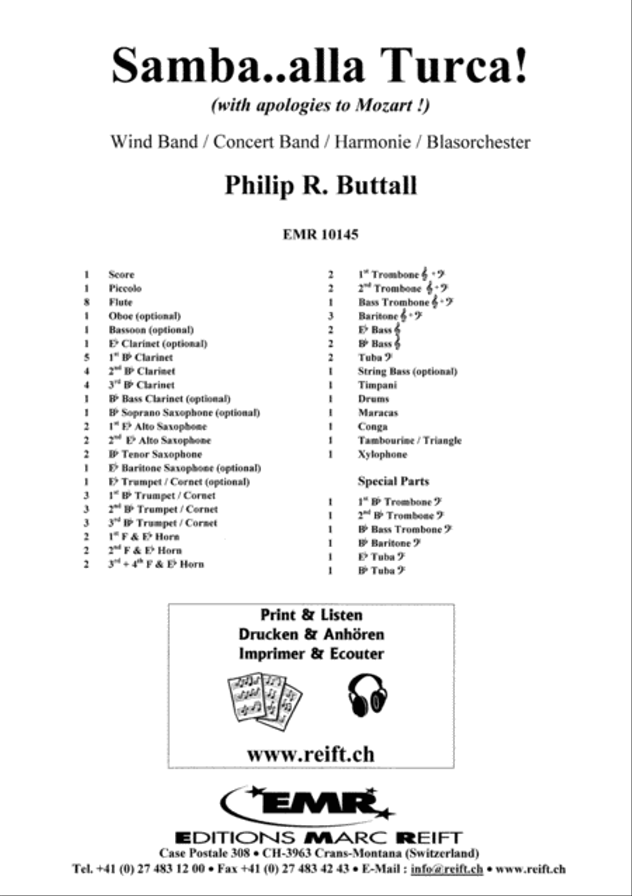 Samba..alla Turca Concert Band scores gallery preview page 2