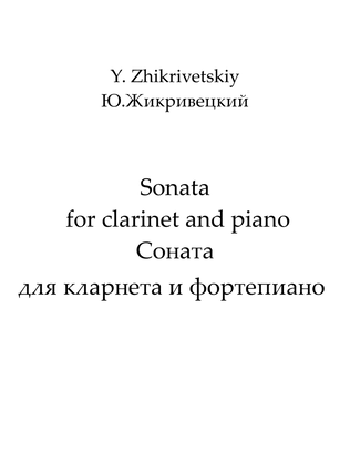 Book cover for Sonata for clarinet and piano.