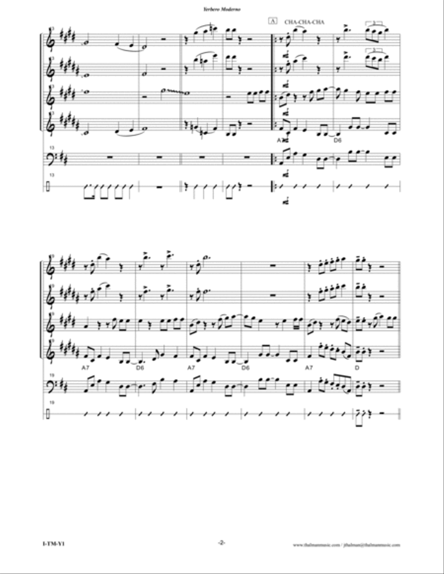Yerbero Moderno Woodwind Quartet scores gallery preview page 4