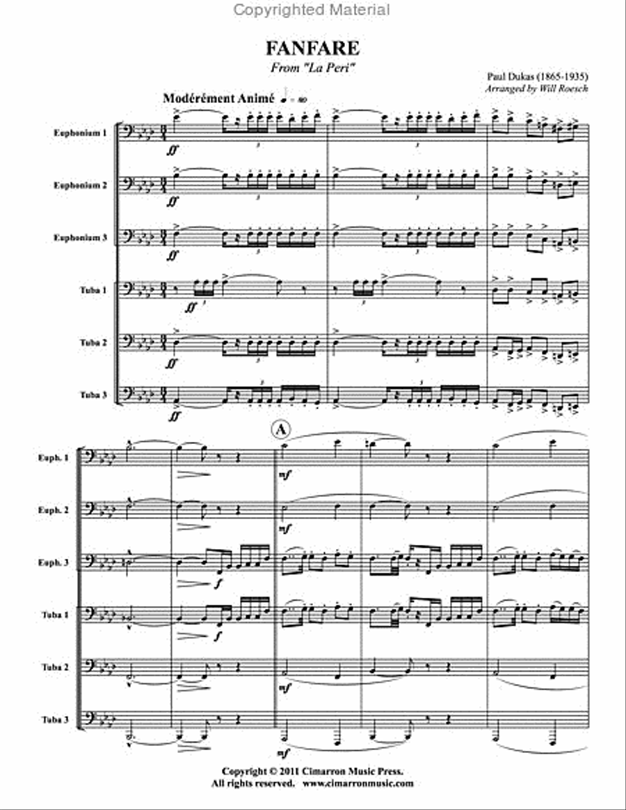 Fanfare from La Peri Fanfare from La Peri Euphonium scores gallery preview page 2