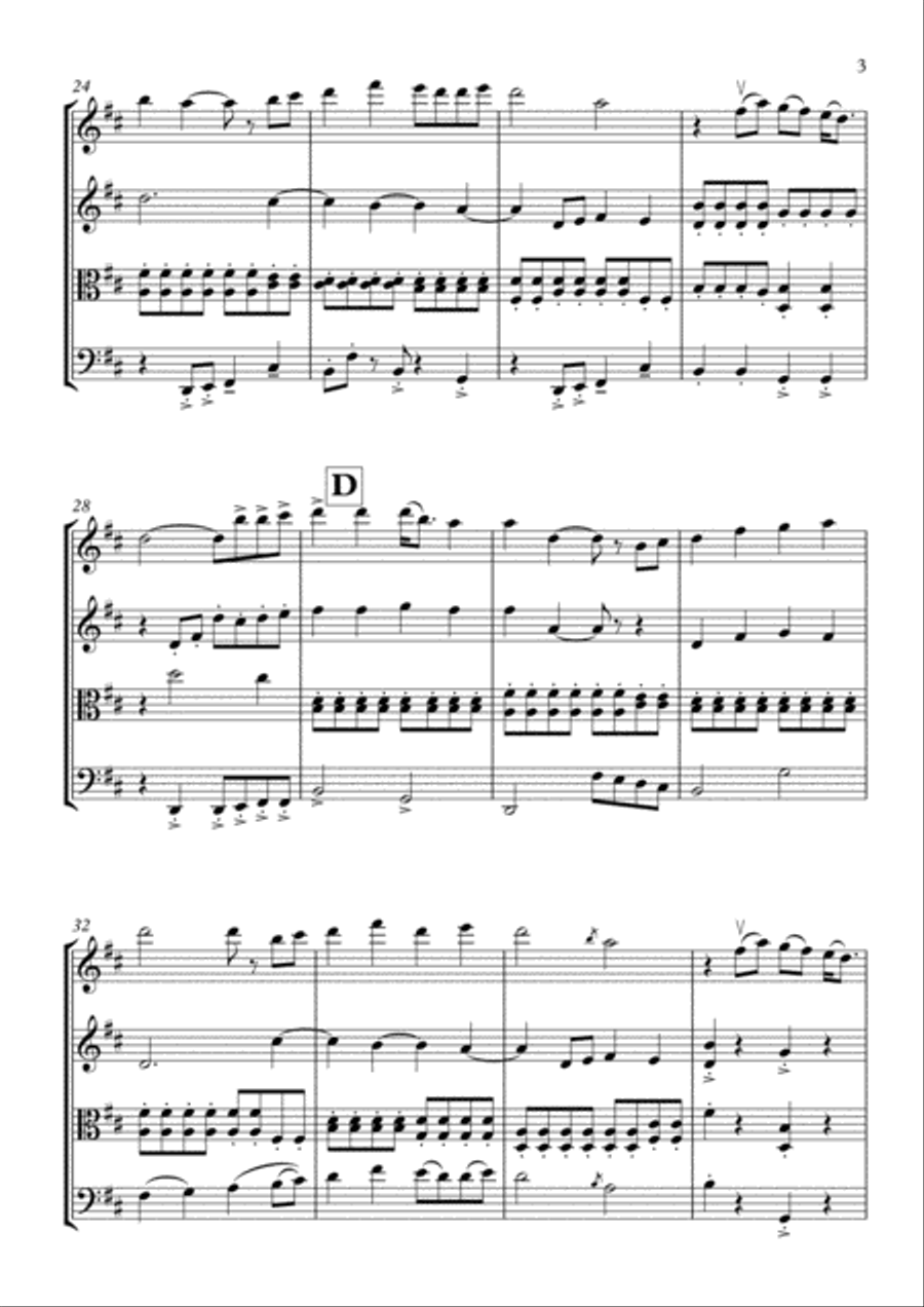 Wake Me Up String Quartet scores gallery preview page 3