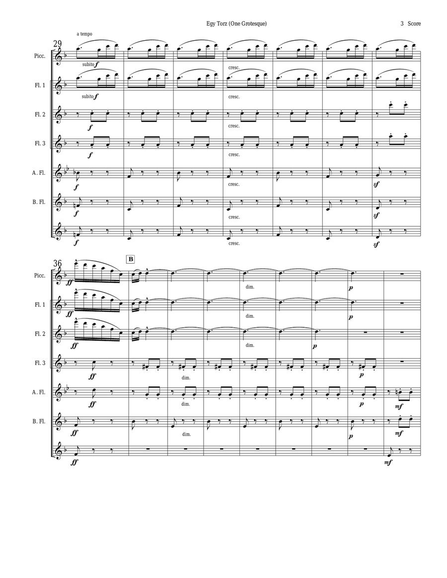 Bela Bartok - Egy Torz for Flute Choir