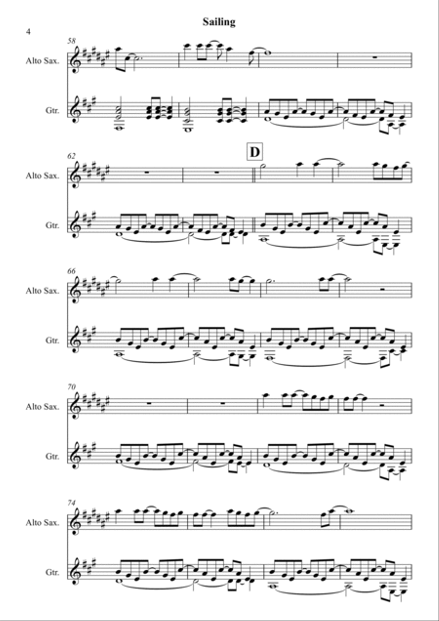Sailing Alto Saxophone scores gallery preview page 4