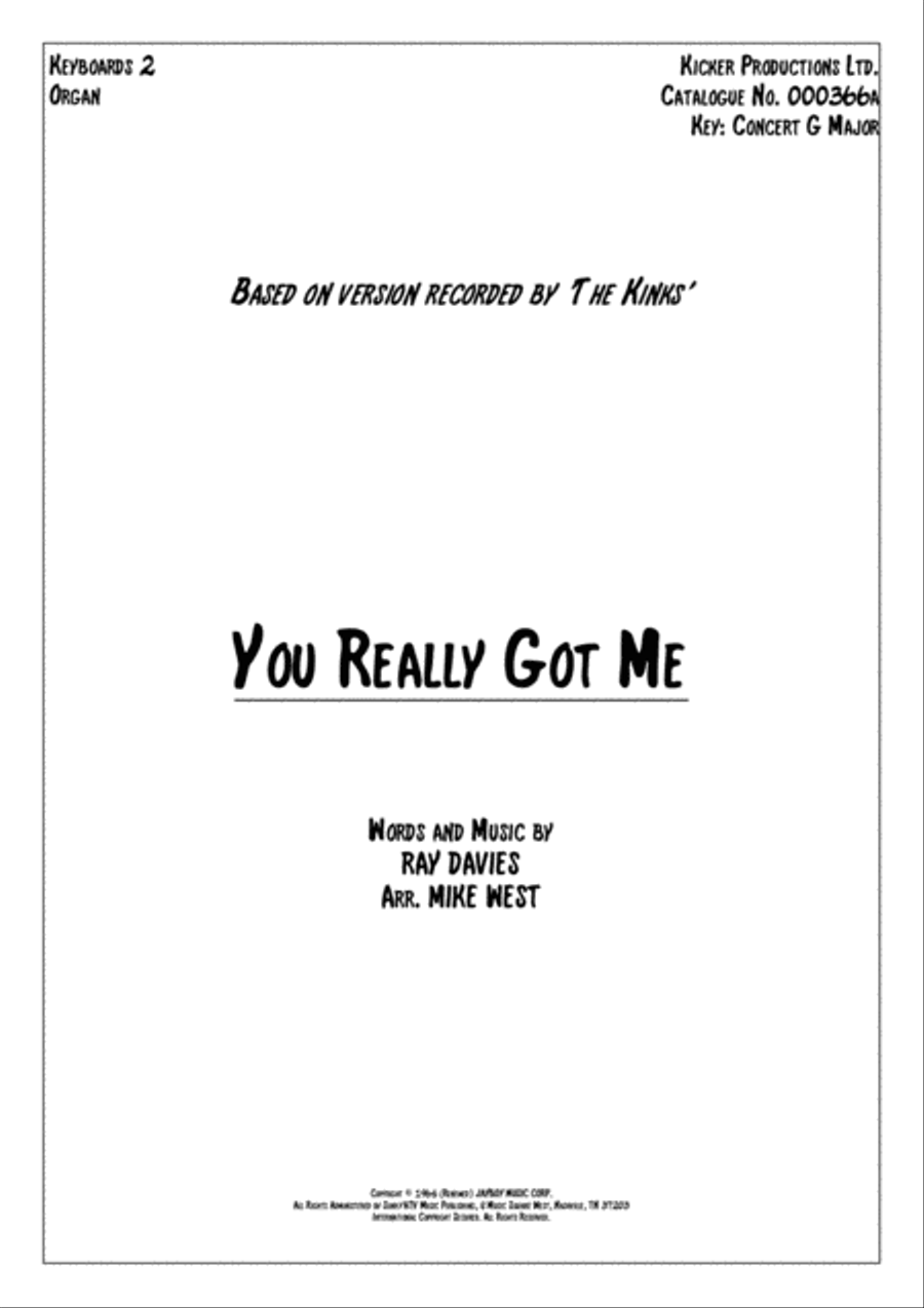You Really Got Me You Really Got Me Small Ensemble scores gallery preview page 1