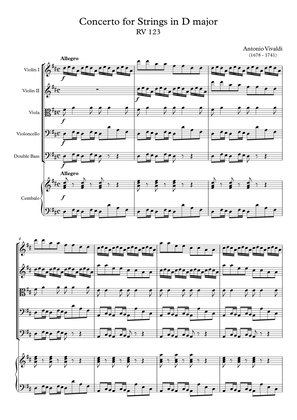 Concerto for Strings in D major RV 123