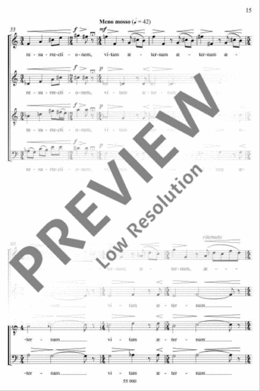 Missa brevis 4-Part scores gallery preview page 16