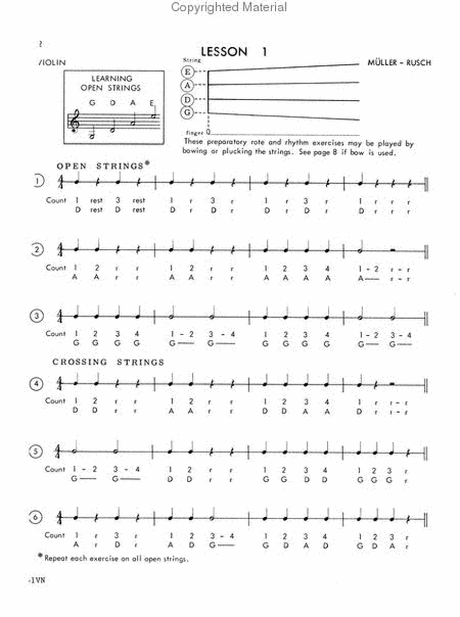 Muller-Rusch String Method Book 1 - Violin