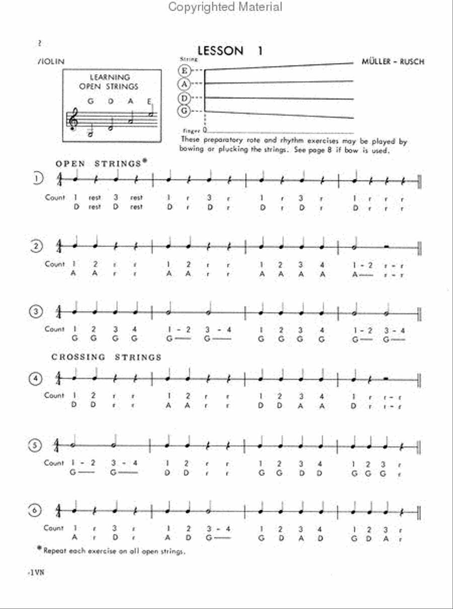 Muller-Rusch String Method Book 1 - Violin