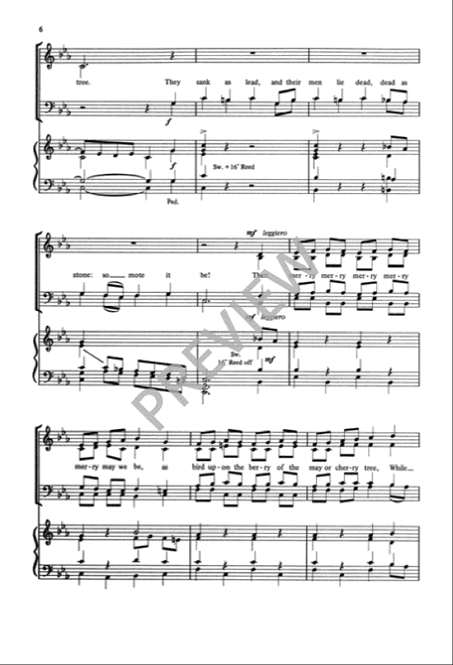 Moses Sing unto Christ the King 4-Part scores gallery preview page 7