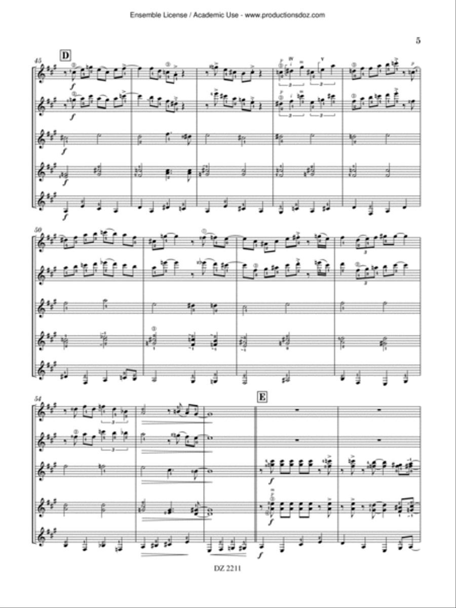 Les rues de Marciac Guitar Ensemble scores gallery preview page 5