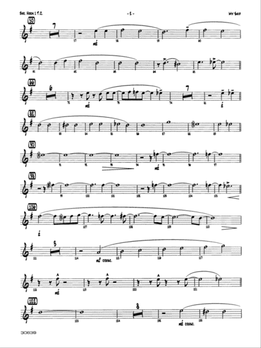 My Ship: Baritone T.C. My Ship: Baritone T.C. Jazz Ensemble scores gallery preview page 2