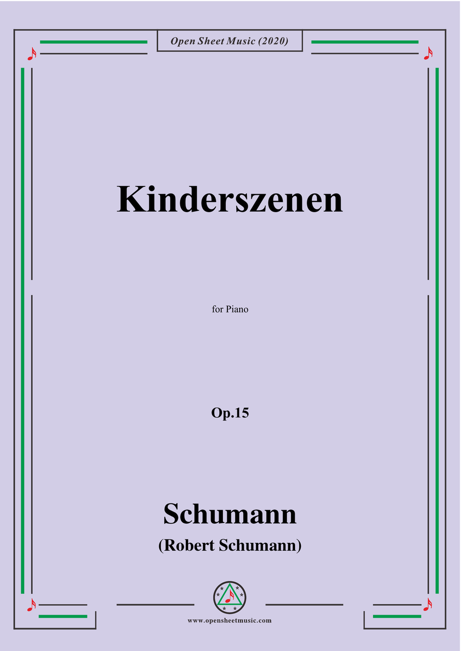 Schumann-Kinderszenen(Leichte Stücke),Op.15,in G Major,for Piano Piano Solo scores gallery preview page 1