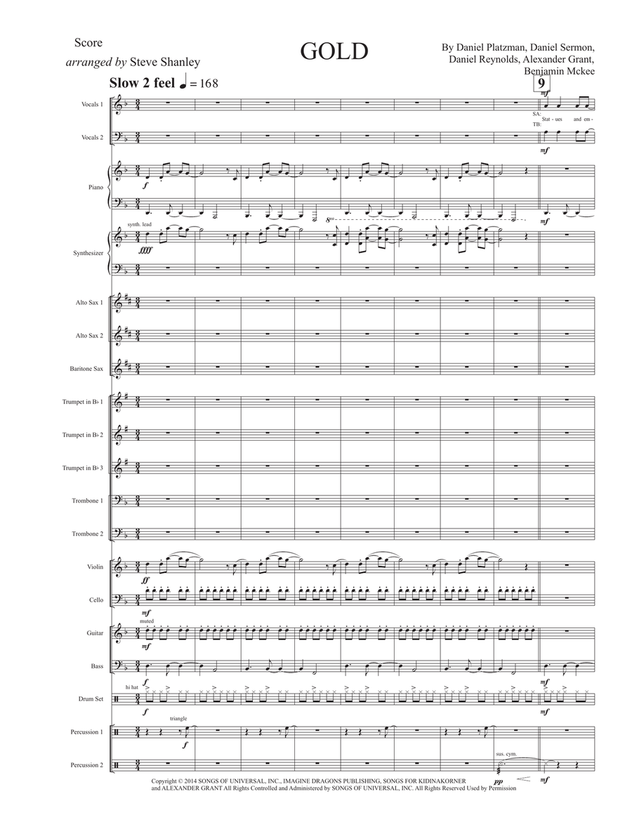 Gold Gold 4-Part scores gallery preview page 1