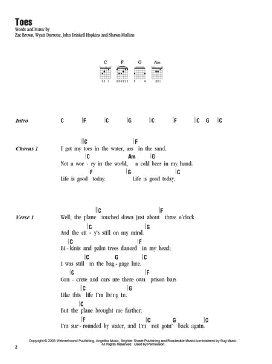 Zac Brown Band – Strum & Sing Electric Guitar scores gallery preview page 3