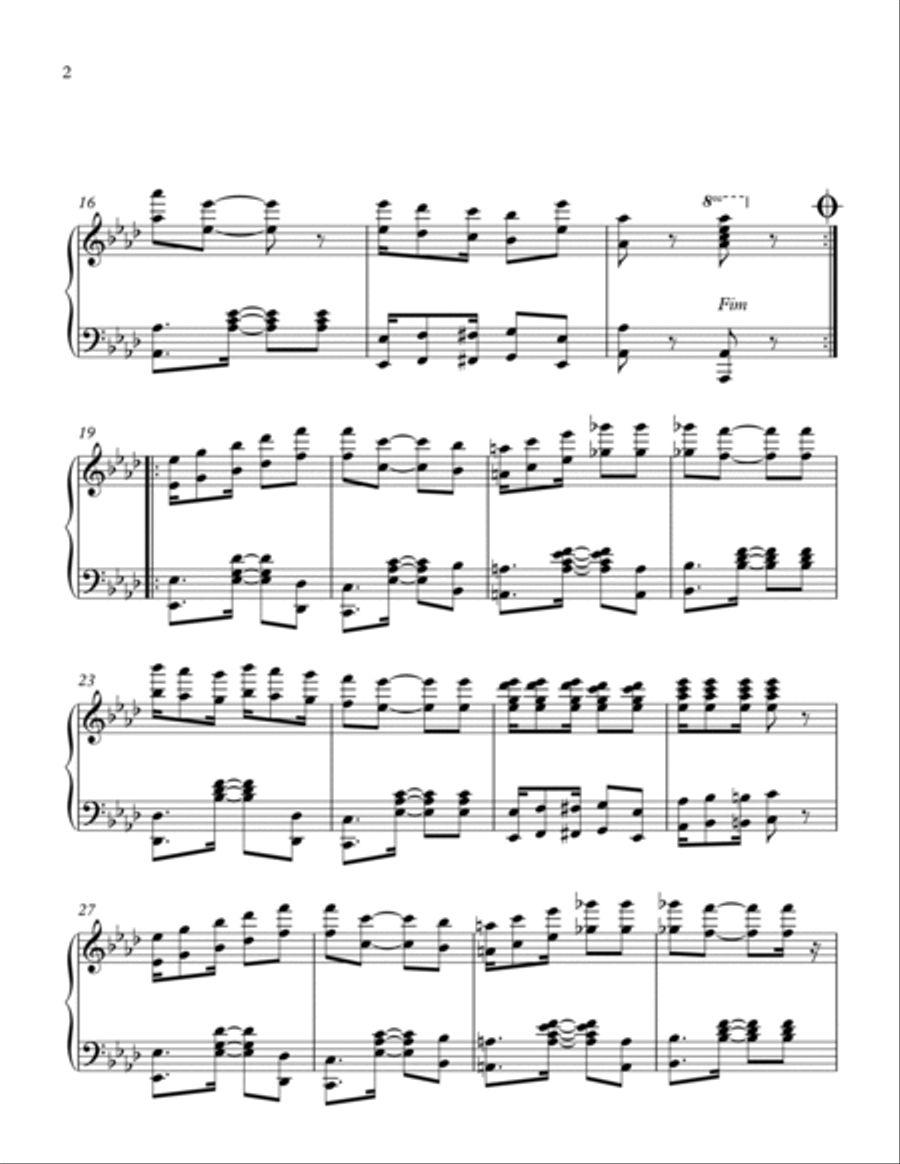 BAFO DA ONCA BAFO DA ONCA Piano Solo scores gallery preview page 2