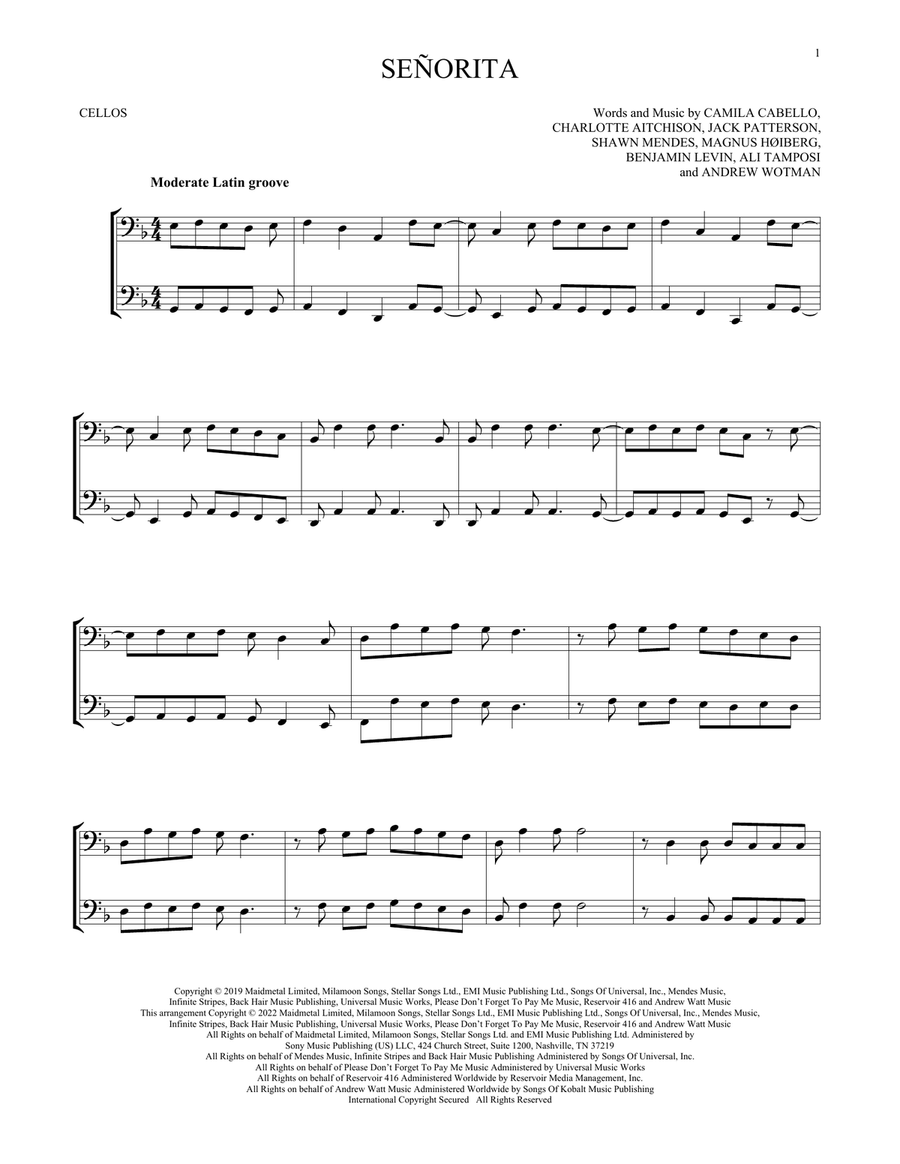 Señorita String Duet scores gallery preview page 1