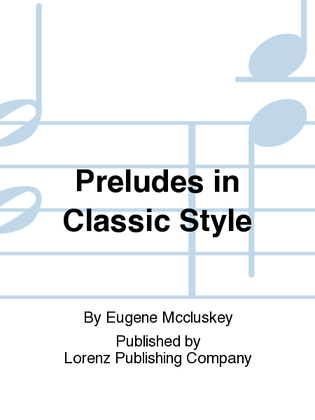 Book cover for Preludes in Classic Style